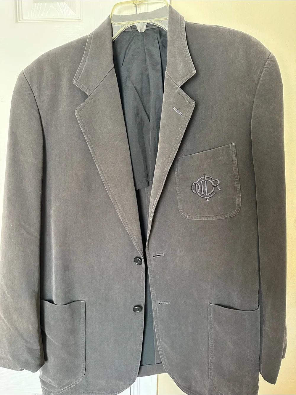 Christian Dior Monsieur Gray Logo Blazer Men’s M